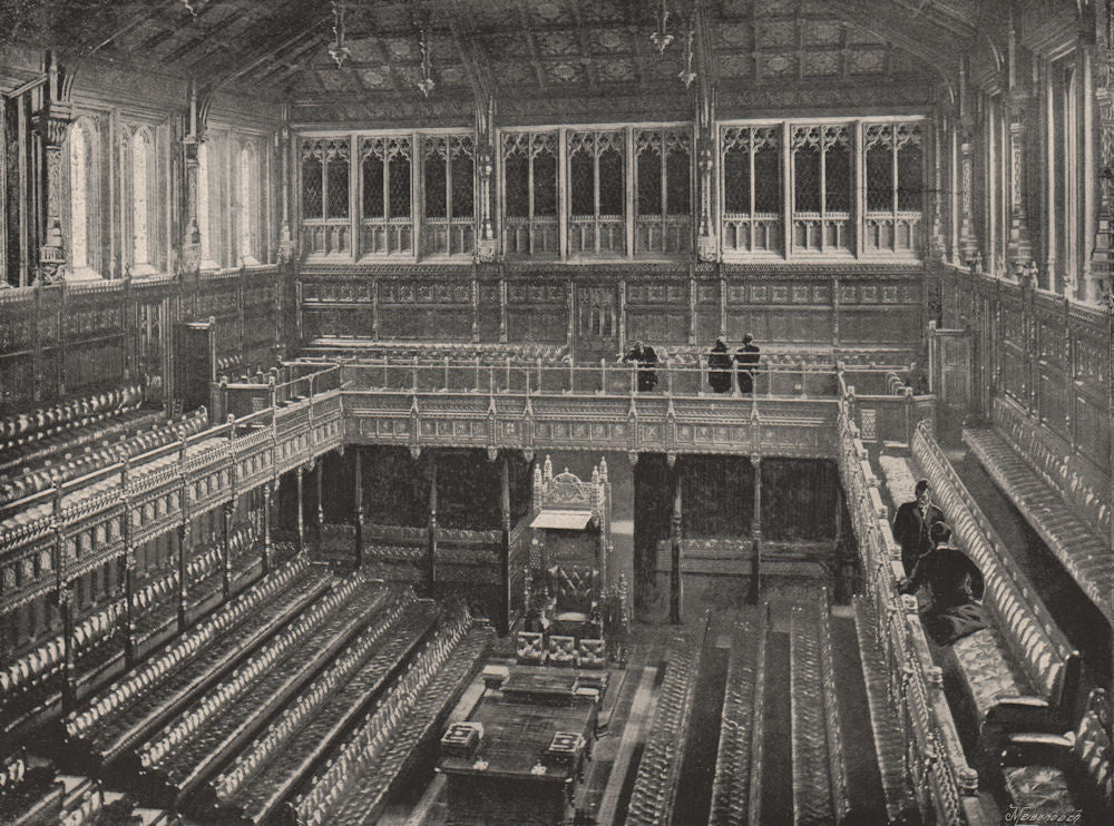 Interior of The House of Commons. London. Politics 1896 old antique print
